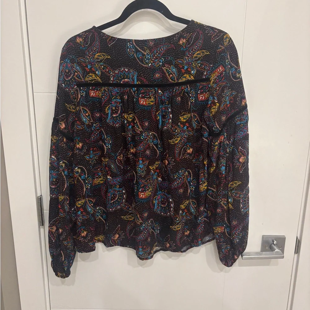 Molly Bracken Black Paisley Blouse - Picture 4 of 4